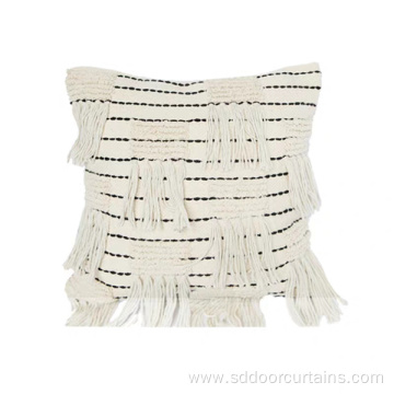 decorative pillows with tassel fringe